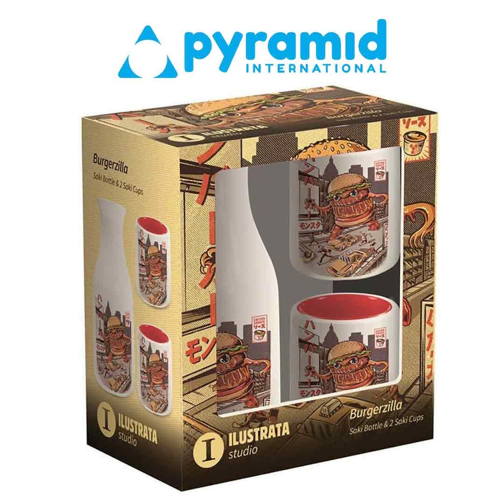 Pyramid - ILUSTRATA (BURGERZILLA) SAKE SET