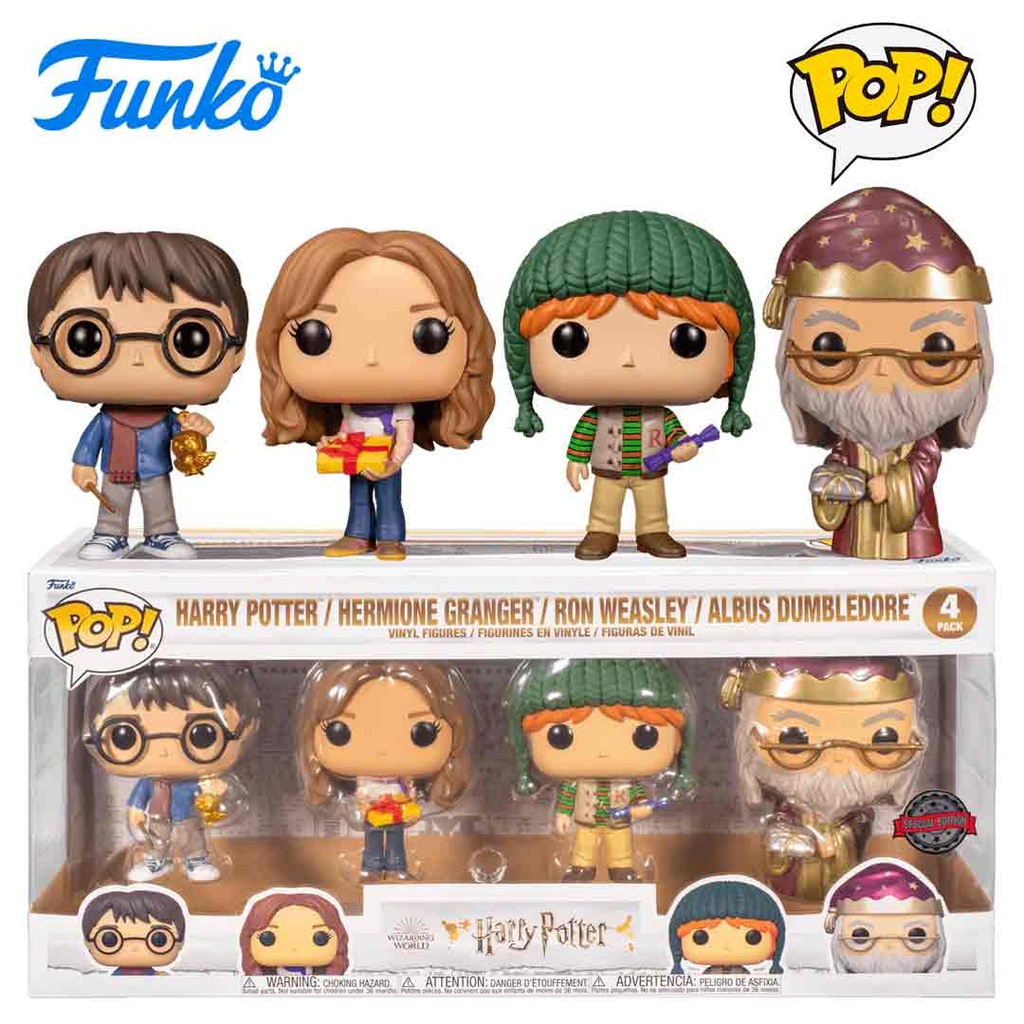 Funko Pop HARRY POTTER CHRISTMAS Figure 4 Pack Special Edition