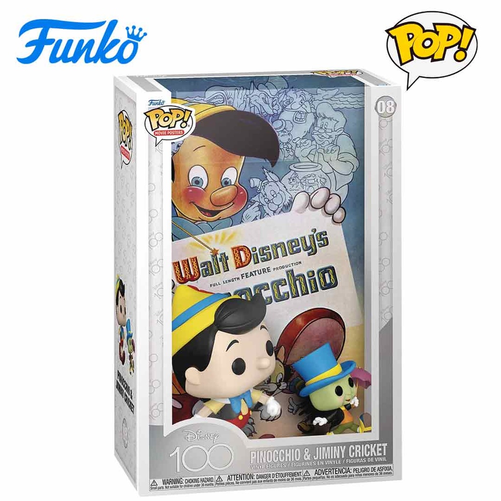 FUNKO POP Walt Disney 100: Pinocchio Movie Poster Pinocchio Jiminy Cricket