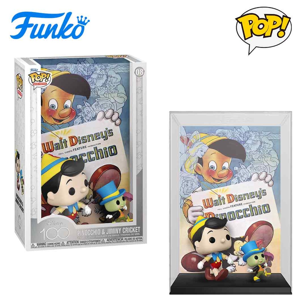 FUNKO POP Walt Disney 100: Pinocchio Movie Poster Pinocchio Jiminy Cricket