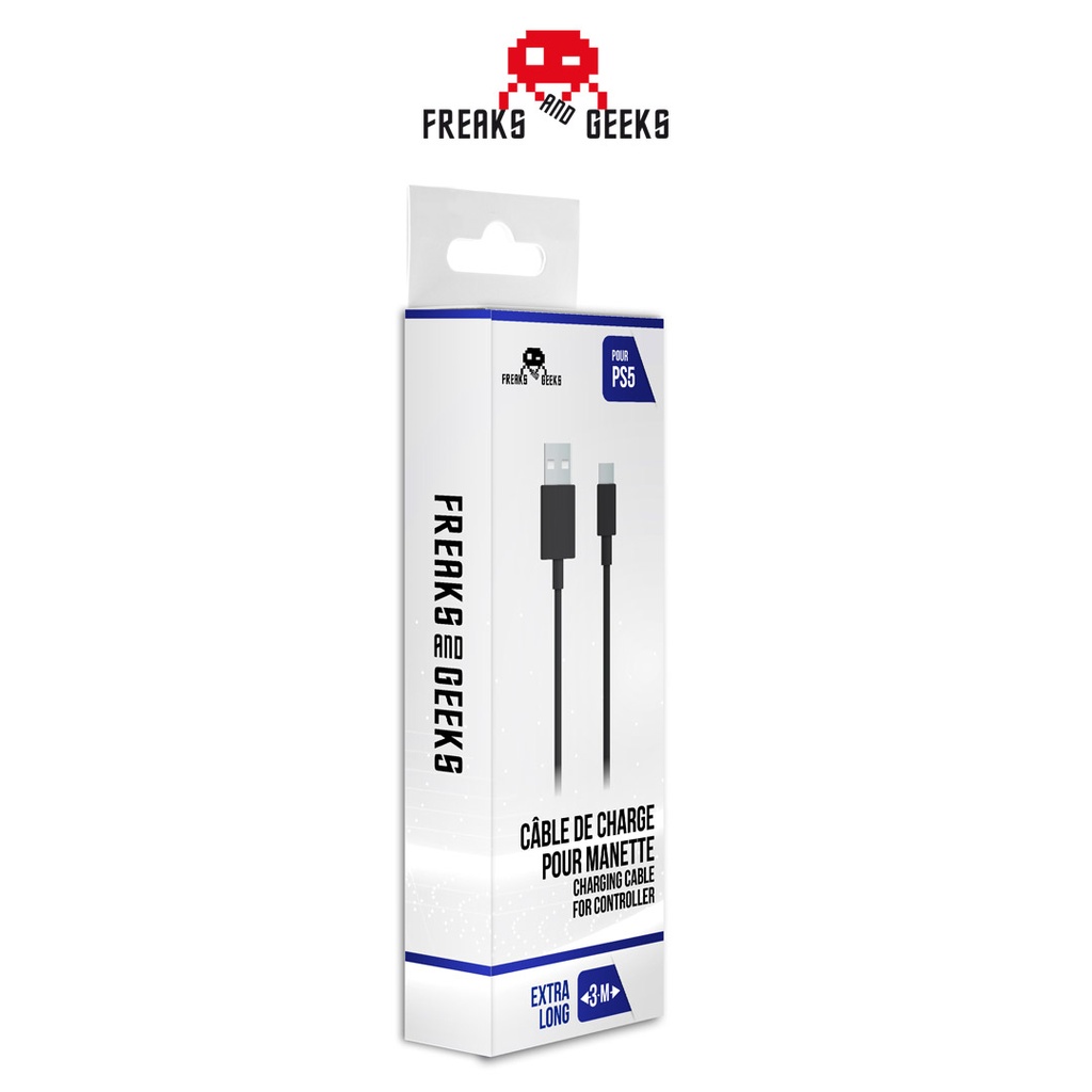 Freaks and Geeks - PS5 Cable Type - C For 1 Controller (3 Meters)