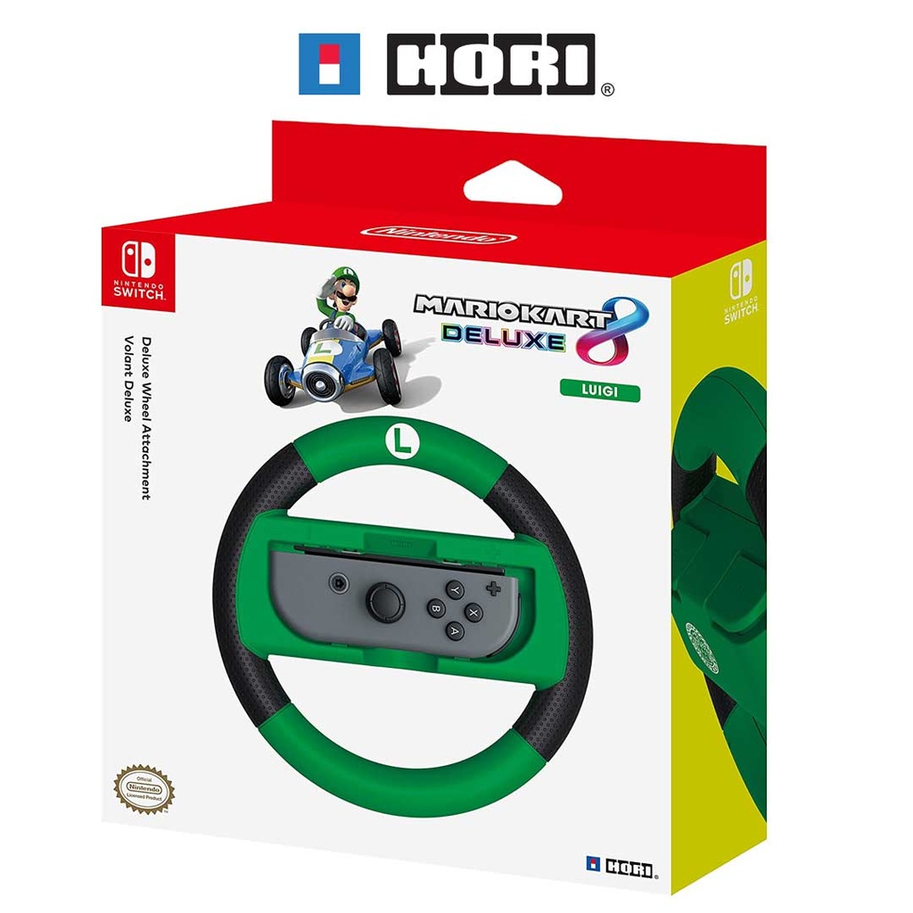 HORI NS Officially Licensed Mario Kart 8 Deluxe: Racing Wheel (Luigi)