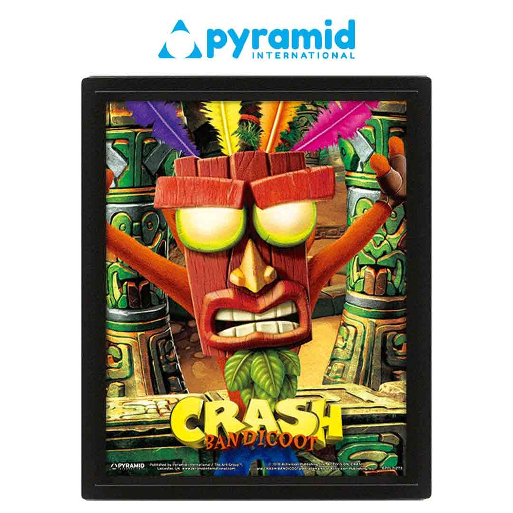Pyramid - Dele - Crash Bandicoot (Mask Power Up) - Framed