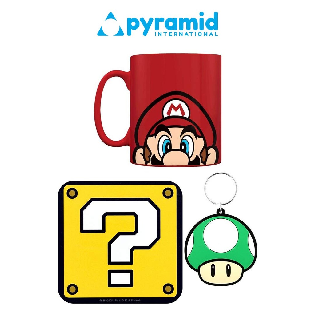 Pyramid - Super Mario (Mario) Mug Coaster & Keychain
