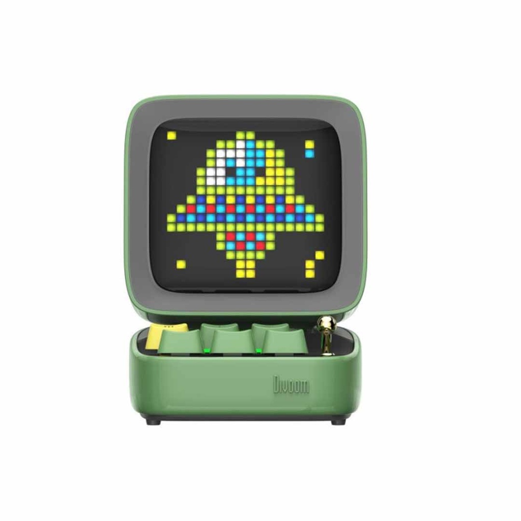 Divoom Ditoo-Mic Retro Pixel Art Game Bluetooth Speaker Microphone Karaoke Function Green