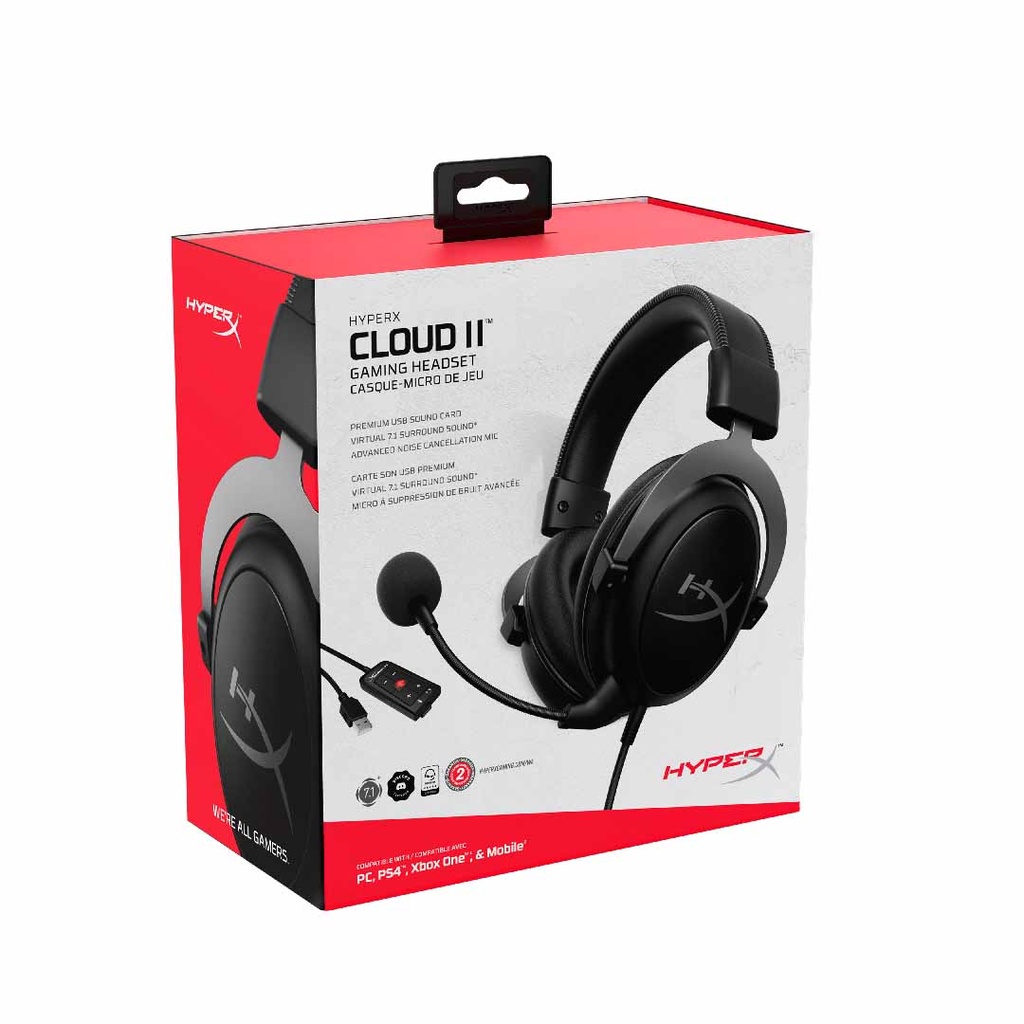 HyperX - Cloud II Pro Wired Gaming Headset - Black/Gunmetal
