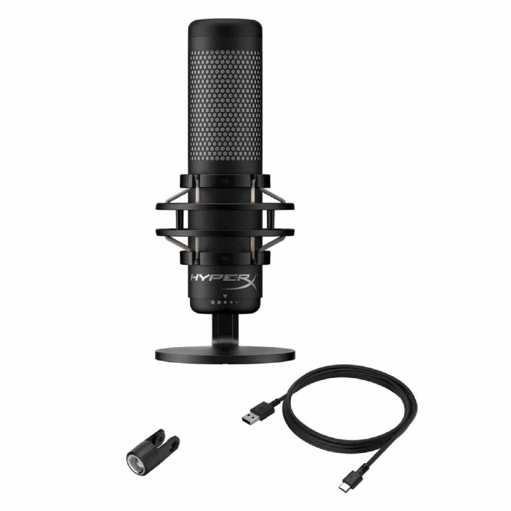 HyperX QuadCast S Wired Condenser Microphone - Black, Gray