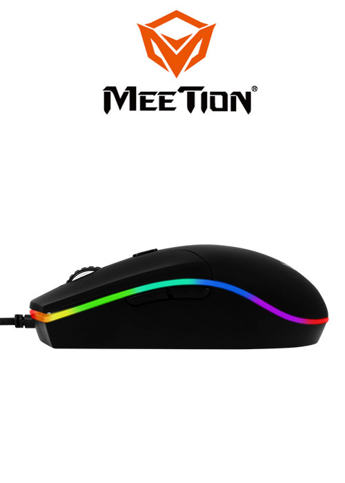 GM21 Polychrome Gaming Mouse- Black (Meetion)