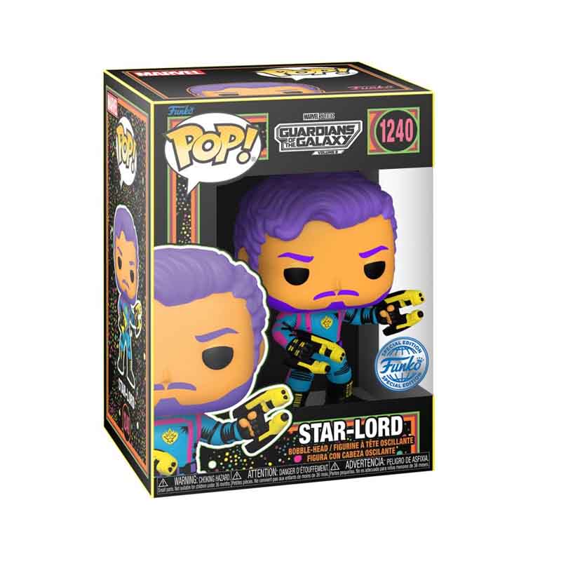 Funko POP!  Marvel: Guardian of the Galaxy 3 - Star-Lord (BLKLT)(Exc)