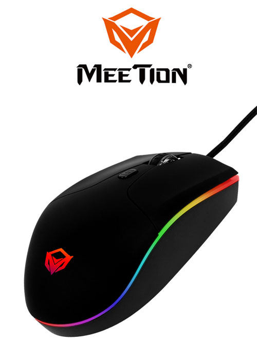 GM21 Polychrome Gaming Mouse- Black (Meetion)