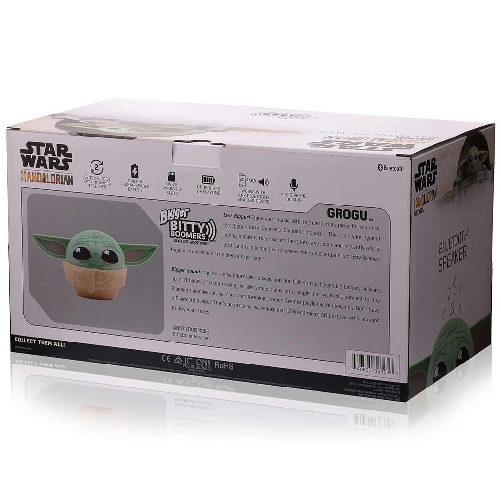 Bitty Boomers - Star Wars-Grogu 8"  Bluetooth spkrs