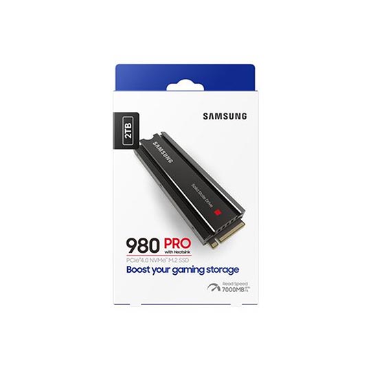 Samsung Internal Hardisk-980 PRO 2TB SSD PCIe 4.0 M.2 NVMe With heatsink
