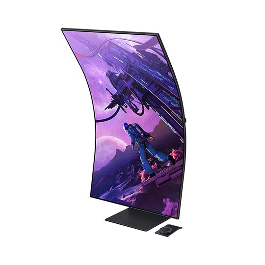 Samsung Gaming Monitor 55" G9 Odyssey Ark Curved UHD-Quantum HDR 2000-165HZ-1MS GTG-HDR10 Plus-HDMI 2.1-Res3840 x 2160