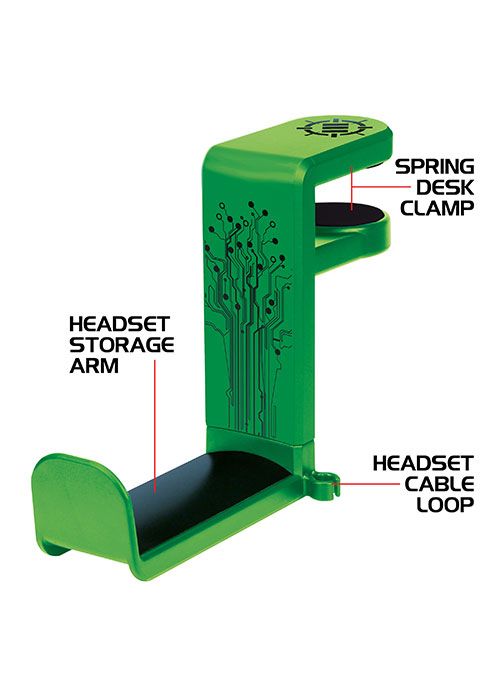 Rotating Headphone Mount - Green (ENHANCE)