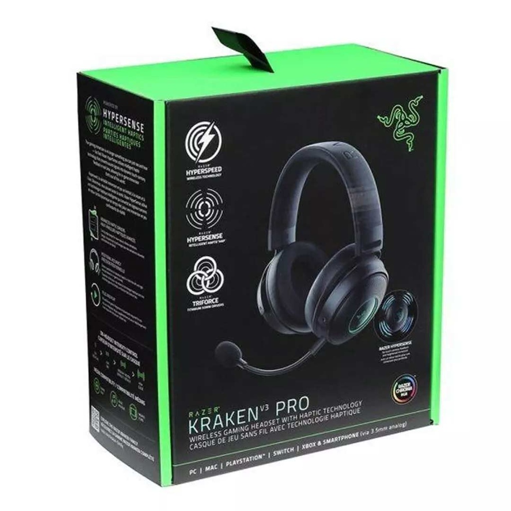 Razer Kraken V3 Pro Wireless Gaming Headset With Haptic Technology - Black
