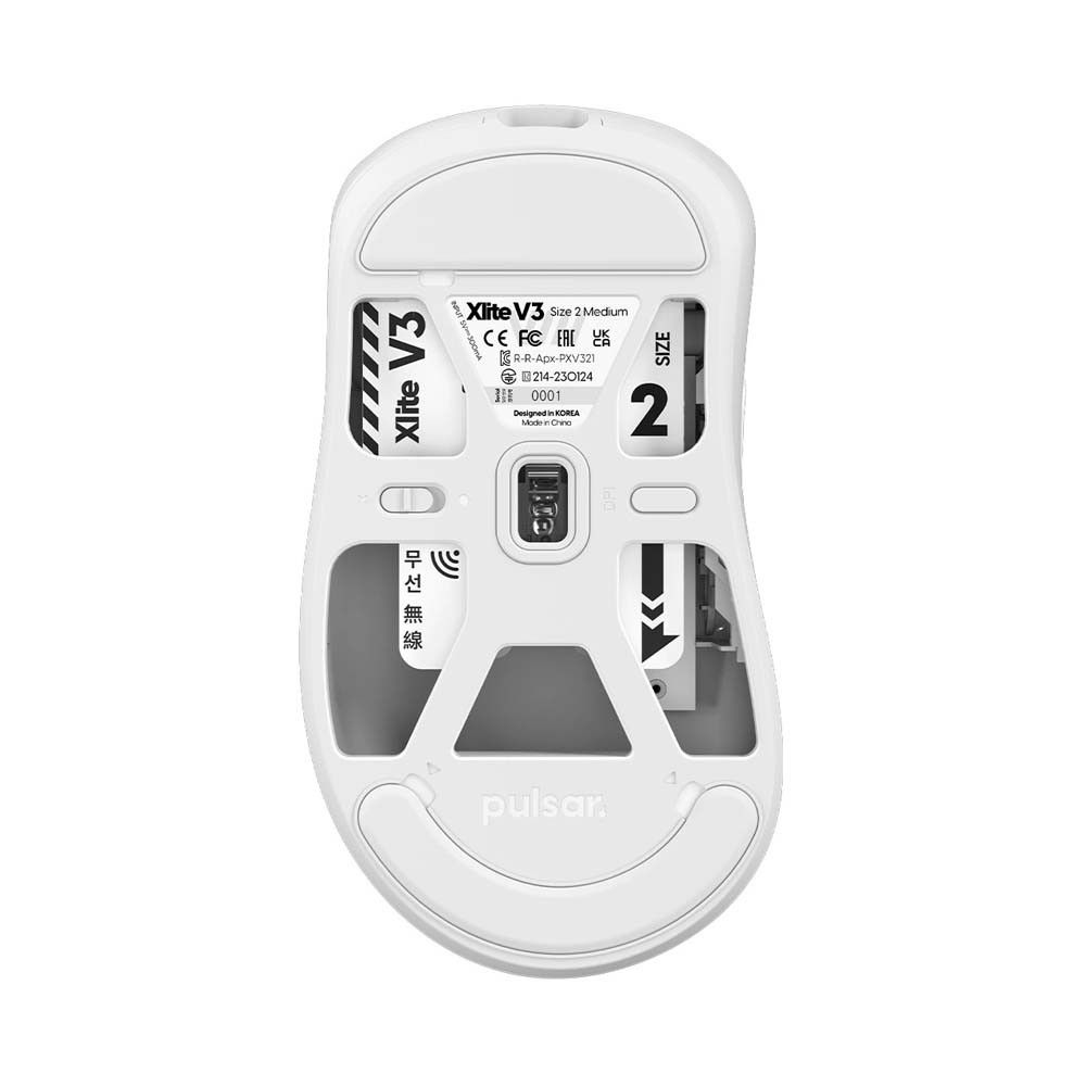 PULSAR Xlite v3 Wireless Gaming Mouse Size2 White