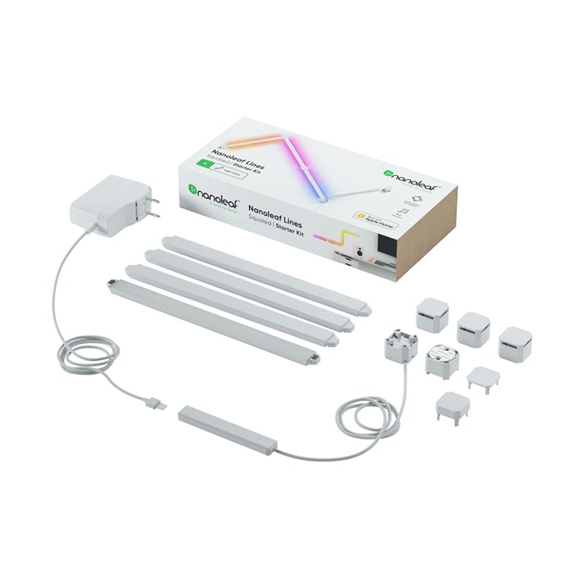 NANOLEAF Lines 90 Degree Squared White RGB PACK Of 4 Starter Kit