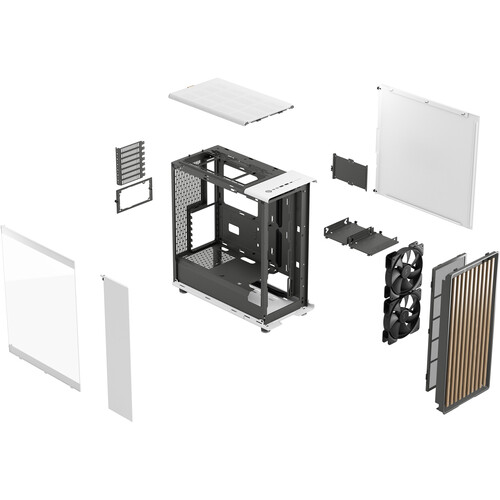 Fractal Design North Mid-Tower Case Chalk White-Clear Window
