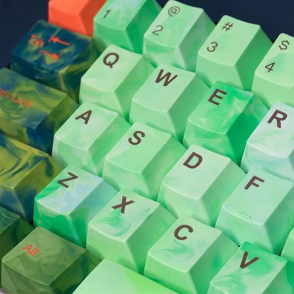 Tai-Hao 121-Keys ABS-Keyset Cubic - Avatar Orange / Brown Letter