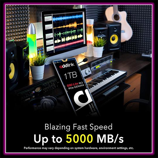 Addlink SSD 1TB M.2 2280 PCIe GEN4X4 NVMe Up to R:5000 , W:4000)