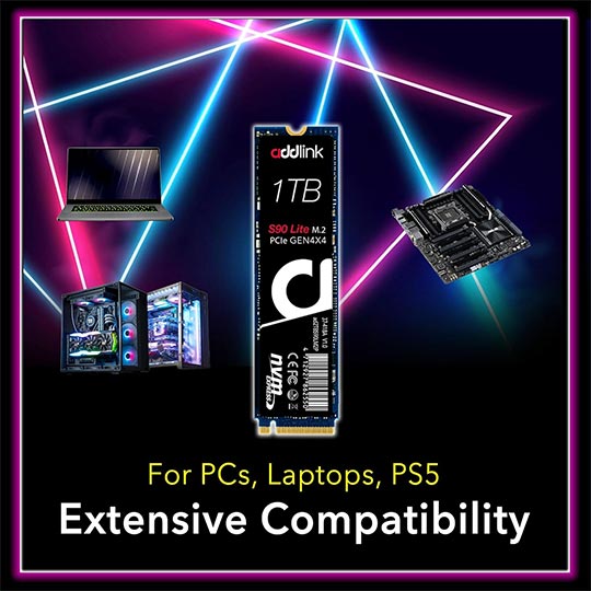 Addlink SSD 1TB M.2 2280 PCIe GEN4X4 NVMe Up to R:5000 , W:4000)