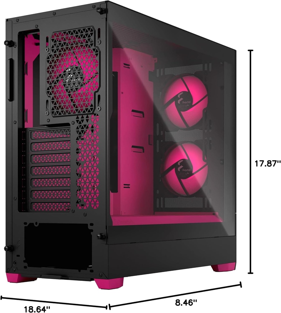 Fractal Design Pop Air RGB Magenta Core Mid Tower Gaming PC Case
