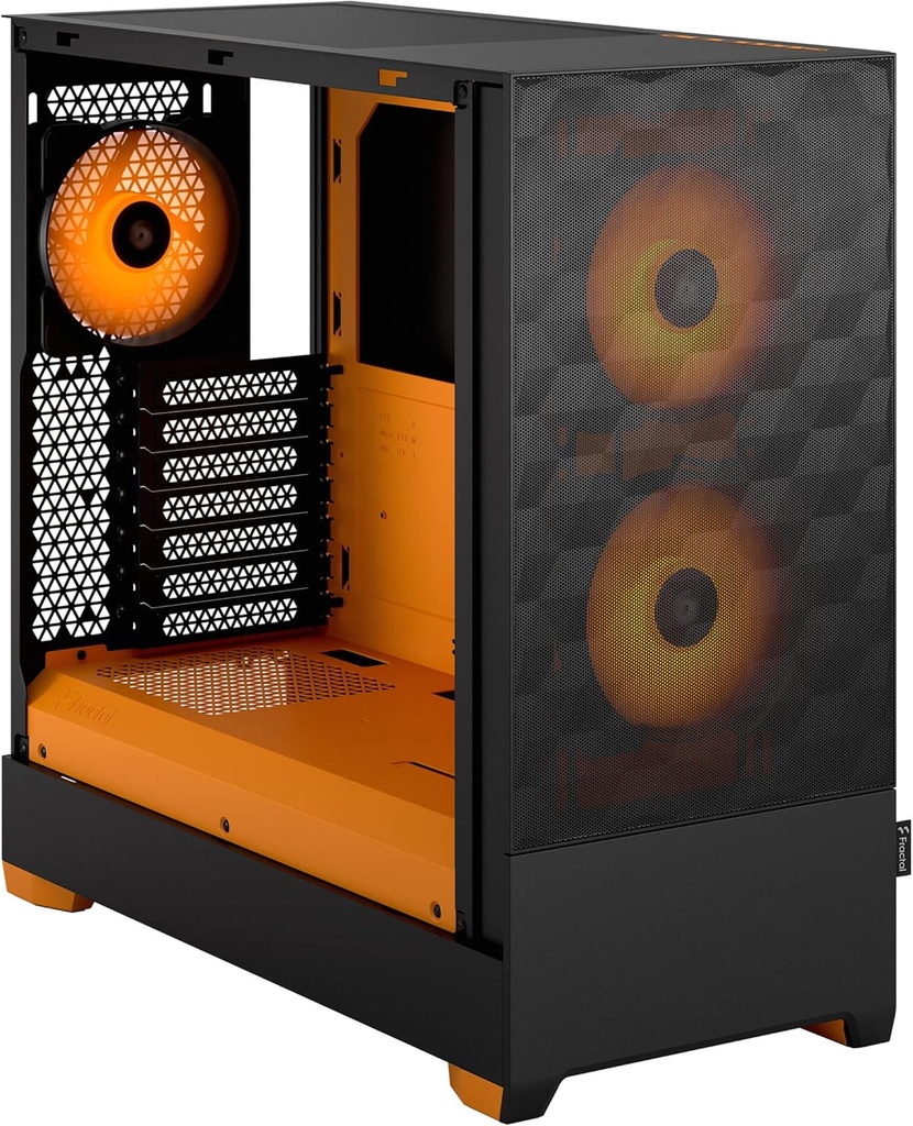 Fractal Design Pop Air RGB Orange Core Mid Tower Gaming PC Case