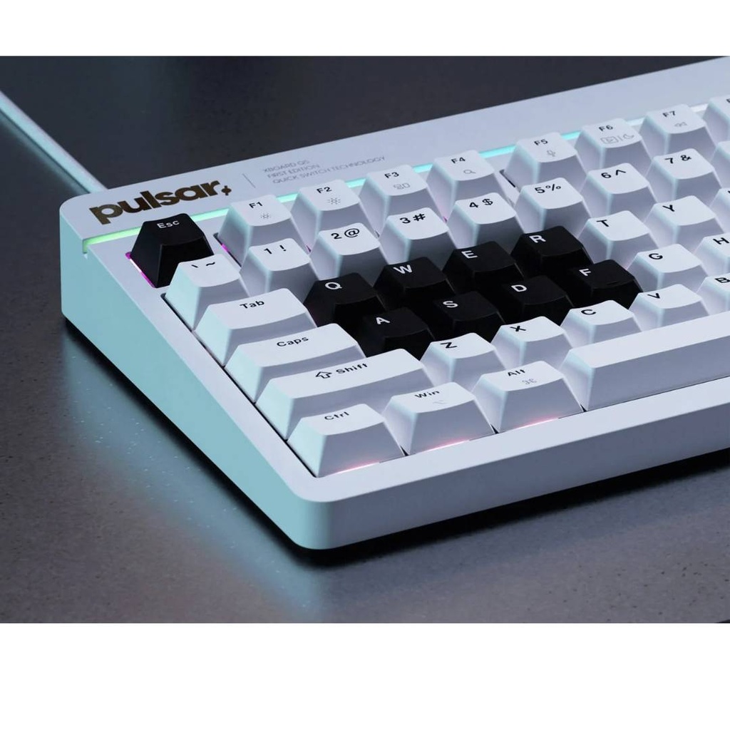 Pulsar Gaming Keyboard Xboard QS White Aluminum Case 88Keys