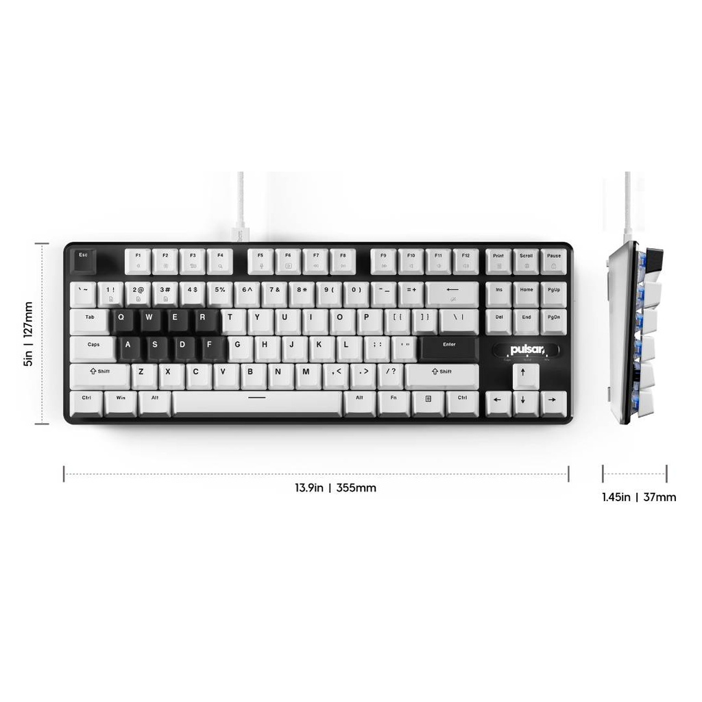Pulsar Magnetic Gaming Keyboard PCMK 2 HE ANSI White 106 Keys