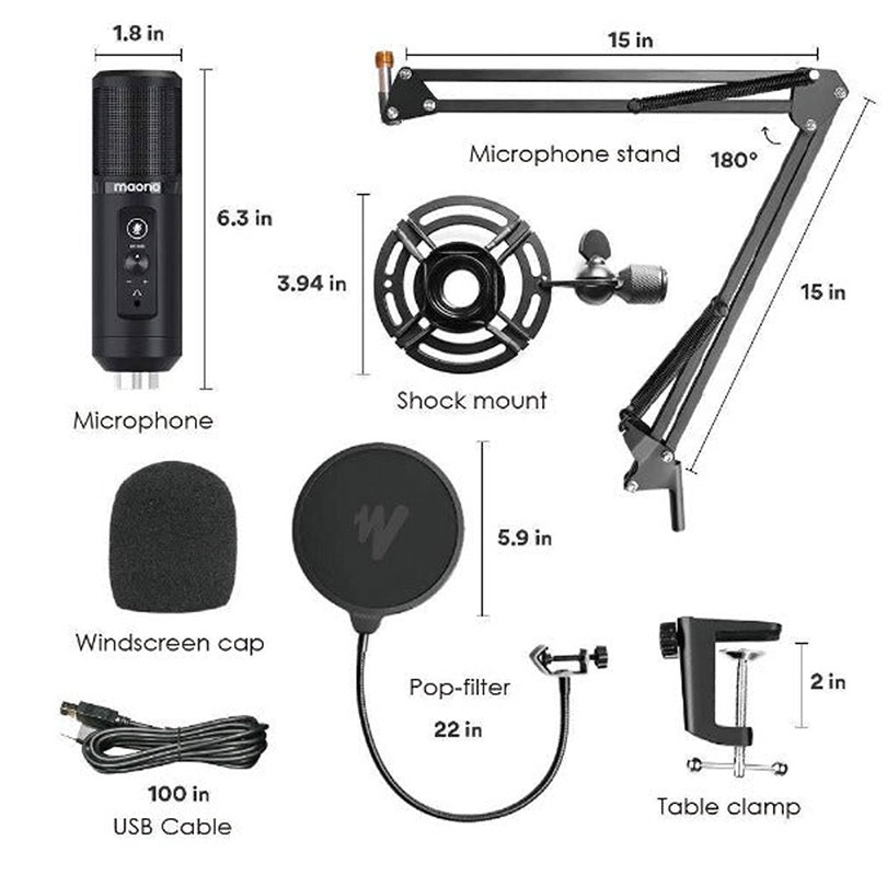 Maonocaster AU-PM422 USB Microphone Stand Black