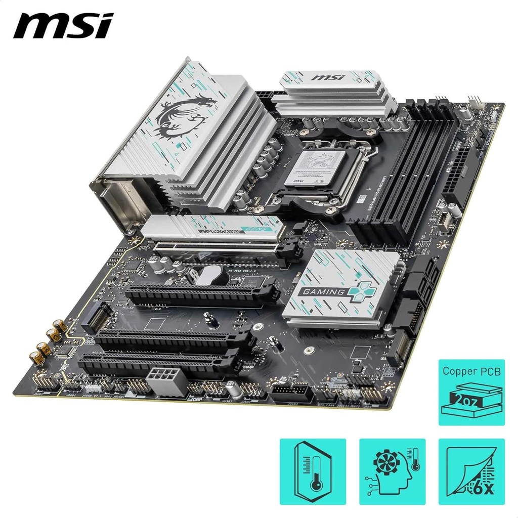 MSI B850 Gaming Plus Wifi, Ai PC, PCIe 5.0 Ready DDR5 AMD Ryzen Gaming MotherBoard