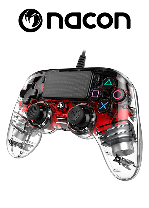 PS4 Wired Controller Crystal Red (Nacon)