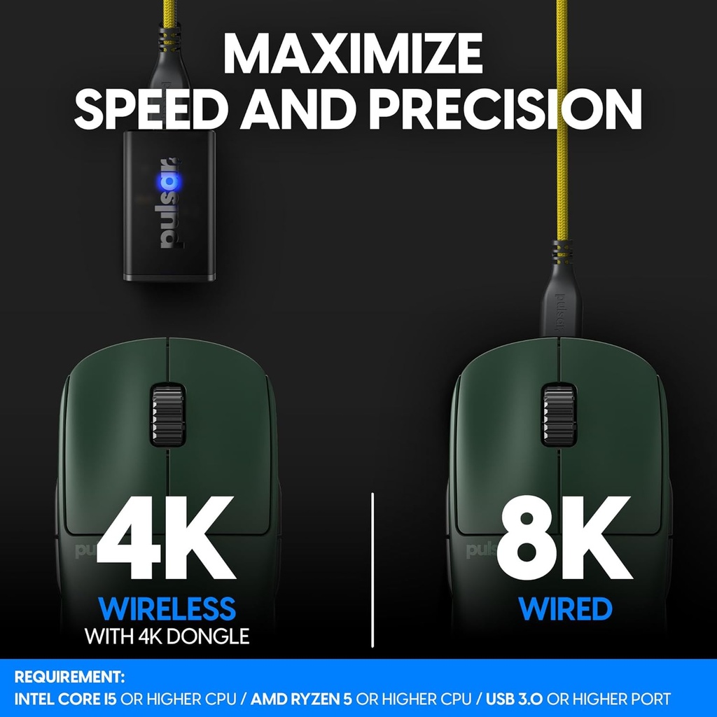 Pulsar X2 A ES Wireless Gaming Mouse Green
