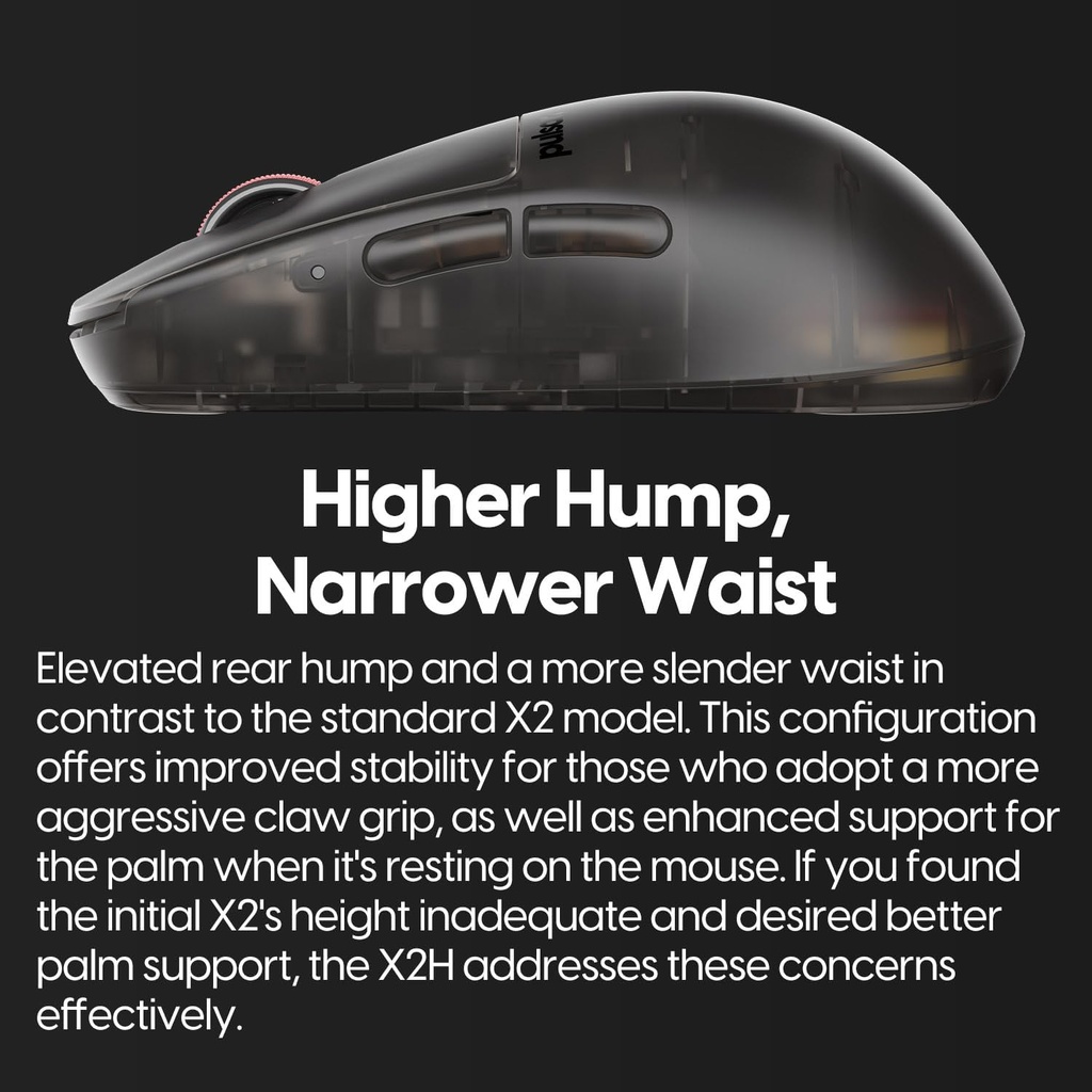 Pulsar X2H Super Clear Limited Edition Wireless Gaming Mouse Black