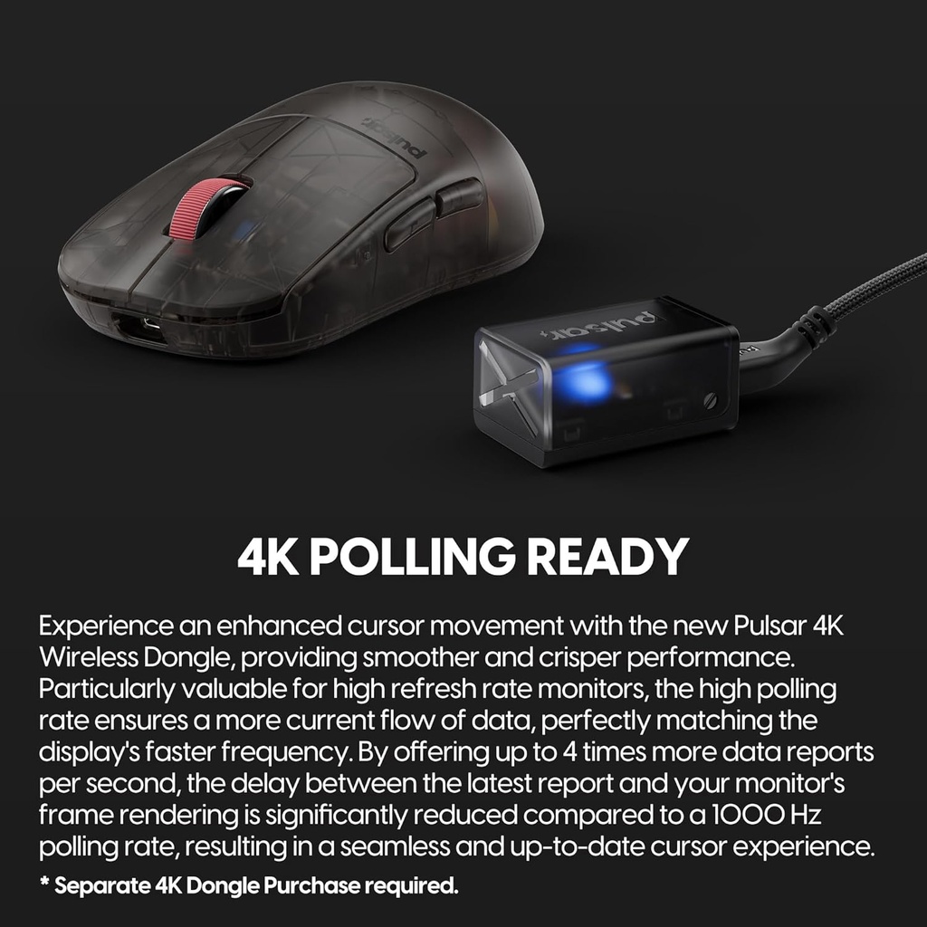 Pulsar X2H Super Clear Limited Edition Wireless Gaming Mouse Black