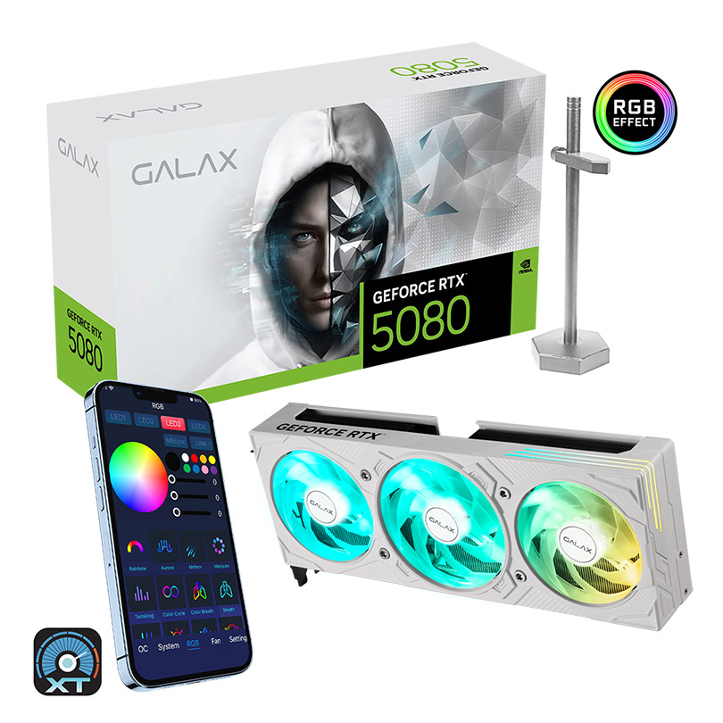 Galax GeForce RTX5080 16GB GDDR7 256BIT White Graphic Card