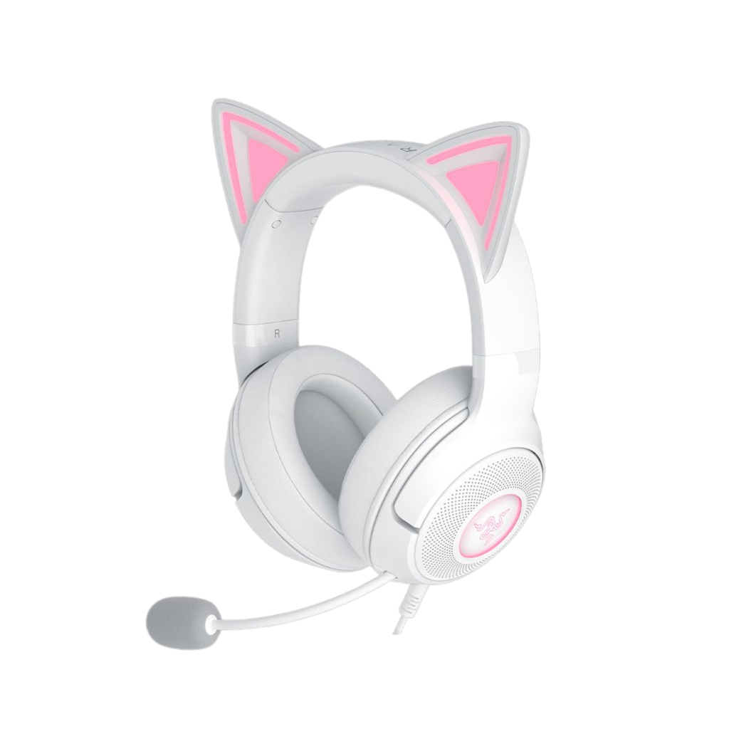 Razer Kraken Kitty V2 Wired RGB Headset With Kitty Ears White