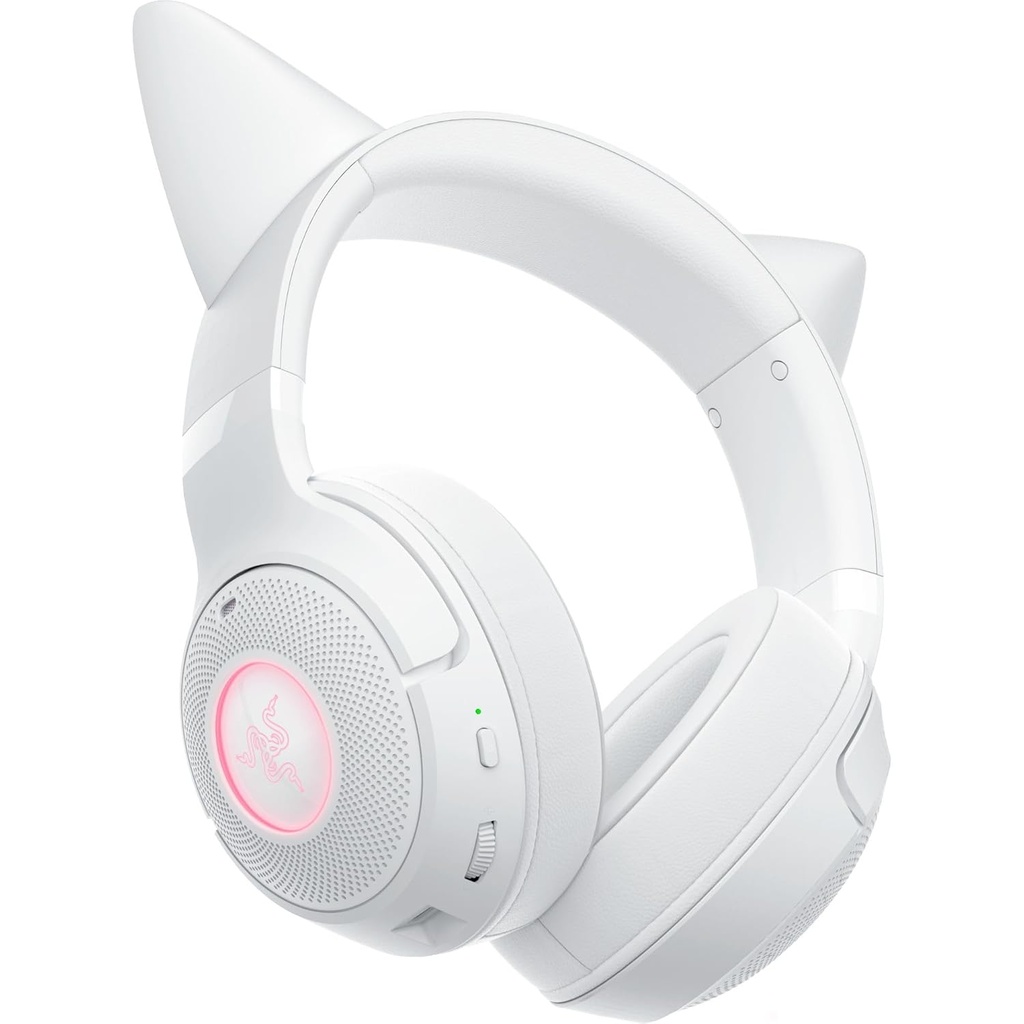Razer Kraken Kitty V2 BT Wireless Gaming Headset With Kitty Ears White