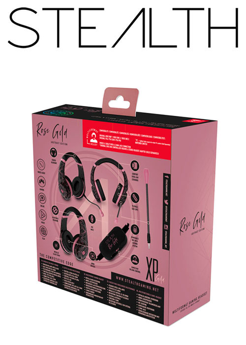 PS4 Abstract Stereo Gaming Headset Rose Gold Edition - Black (Stealth)