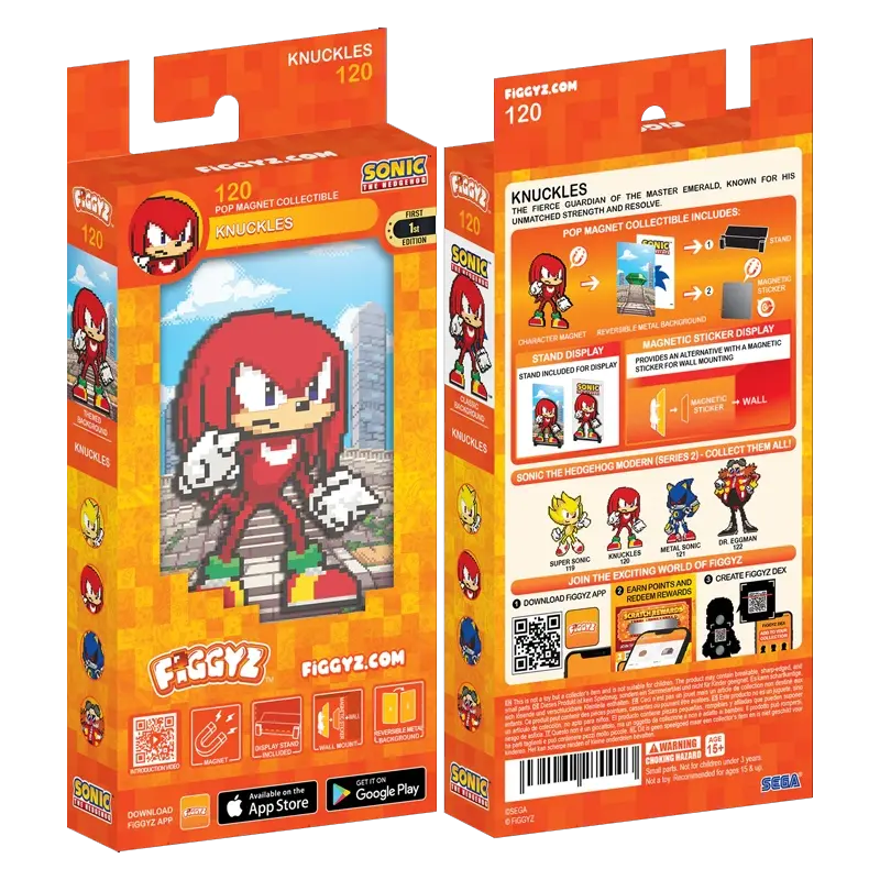 FIGGYZ Pop Magnet Collectible Sonic the Hedgehog (Modern) - Knuckles 3.webp