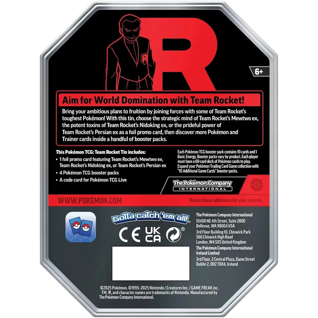 [702049] Pokemon Team Rocket Tin Persian ex TCG 5.webp