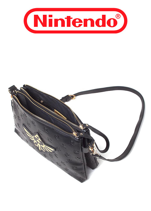 Zelda - AOP With Gold Print Hyrule Logo Ladies Shoulderbag