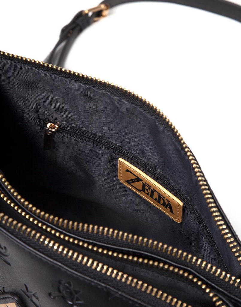 Zelda - AOP With Gold Print Hyrule Logo Ladies Shoulderbag