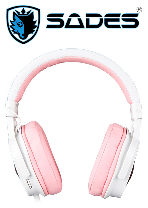 SADES D-Power Gaming Headset White/Pink