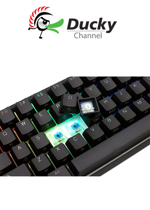 Ducky One 2 Mini (V2) RGB DS PBT Blue Cherry MX Mechanical Keyboard  (US Layout)