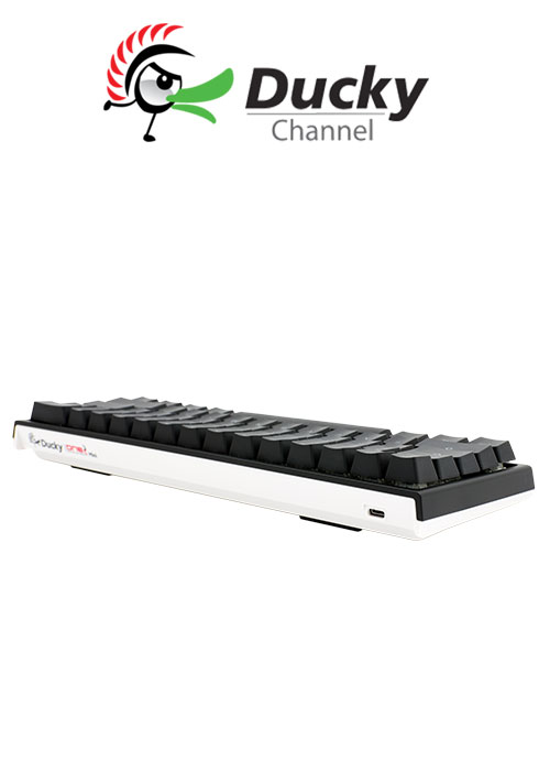 Ducky One 2 Mini (V2) RGB DS PBT Red Cherry MX Mechanical Keyboard - Black/White