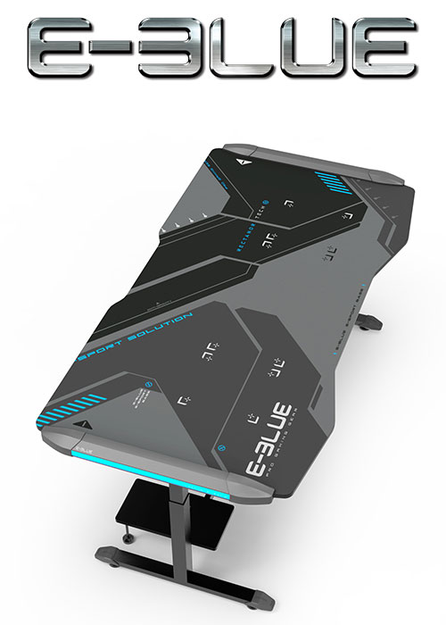 E-Blue EGT576 KING SIZE HEIGHT-ADJUSTABLE RGB GAMING DESK