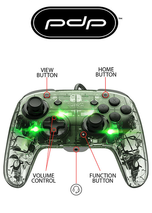 NS PDP Afterglow Deluxe+ Wired Controller