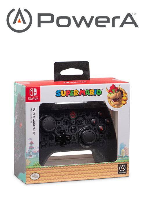 NS PowerA Wired Switch Controller - Shadow Bowser