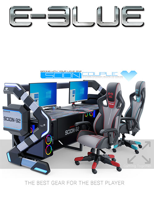 SCION-32 Couple Desk Gaming Station EGT592 - RGB Gaming Station